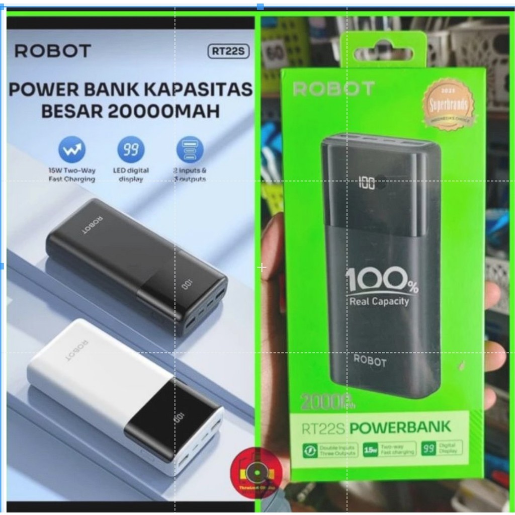 Power Bank Robot RT22S 20000Mah Powerbank 20000 Mah