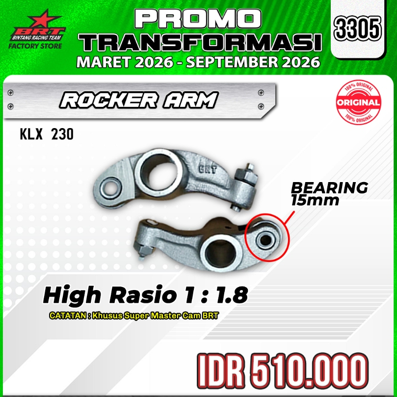 PELATUK KLX 230 ROCKER ARM KLX 230 BRT