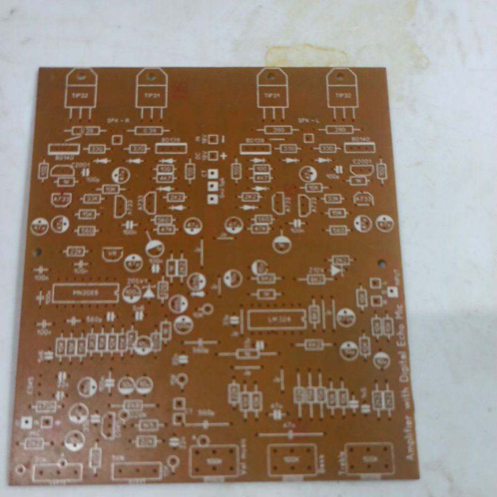 pcb speker aktif karoke ada echo dan mic  2500 w pmpo pakai tr tip 41 /42