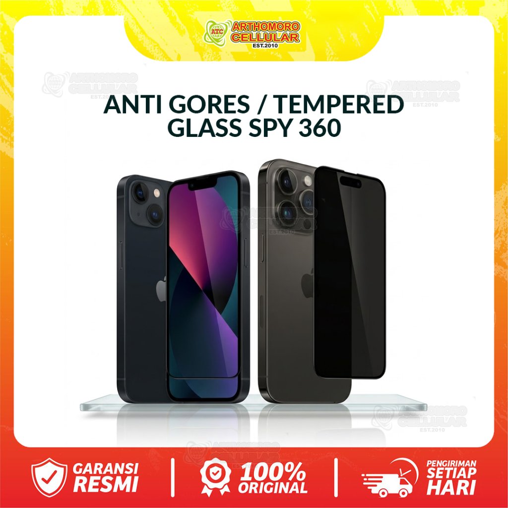 ANTI GORES / TEMPERED GLASS SPY 360 (IPHONE 13, IPHONE 15, IPHONE 16 PRO MAX, IPHONE 17 PRO )