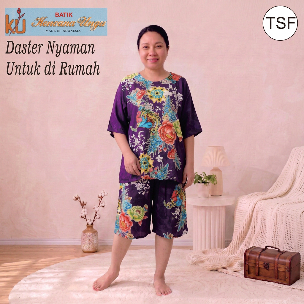 Setelan Maxi LL Kencana Ungu Label Biru
