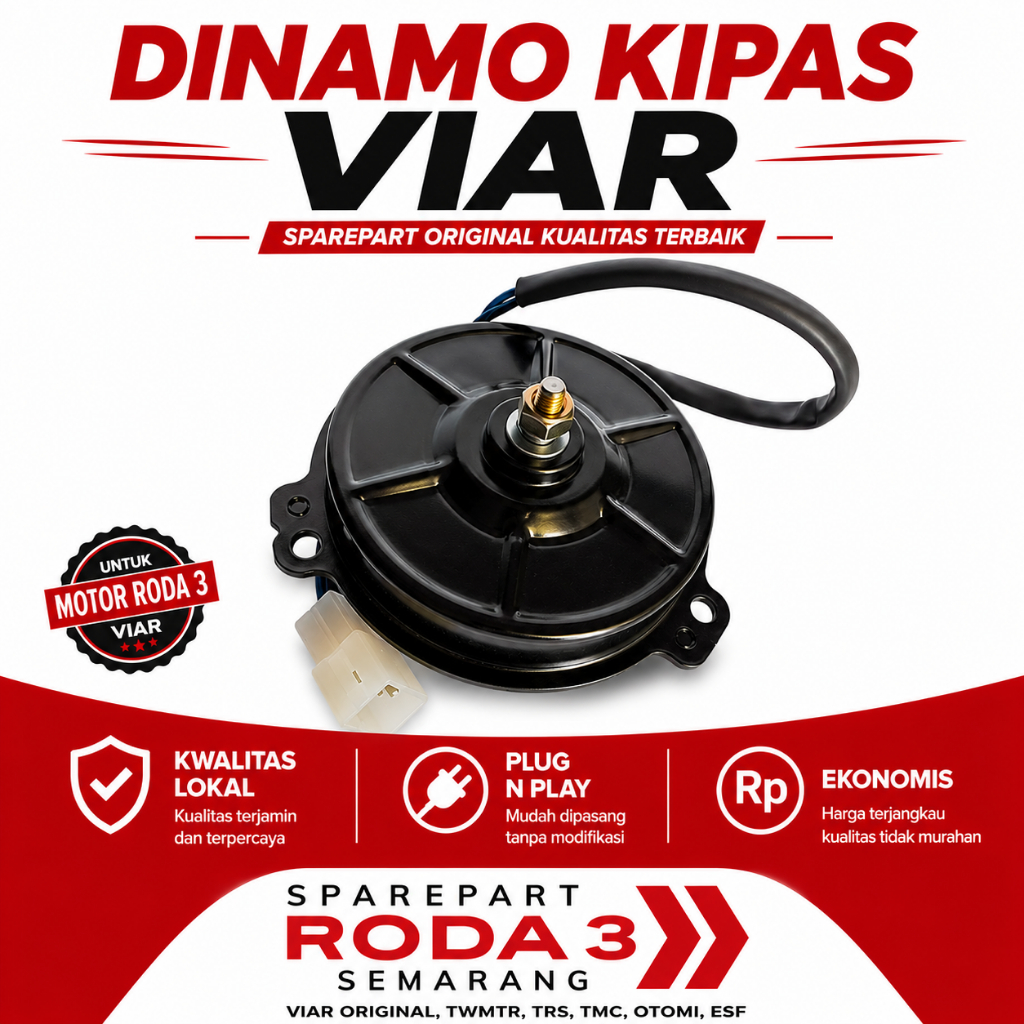 mesin kipas radiator viar / Dinamo kipas radiator viar tossa fan only roda 3 karya 150 200 300cc