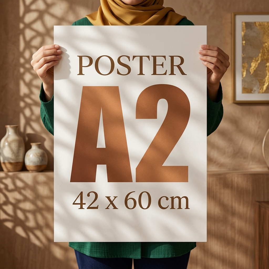 Cetak Print Gambar Poster Foto A2 (42x60cm) Sticker Vinyl Sudah Laminasi Doff Full Color Warna Tajam