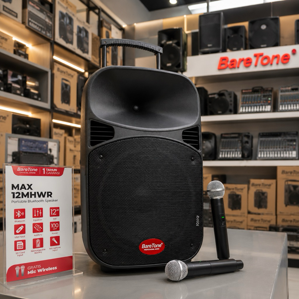 speaker portabel Baretone 12mhwr 12 mhwr 12 inch