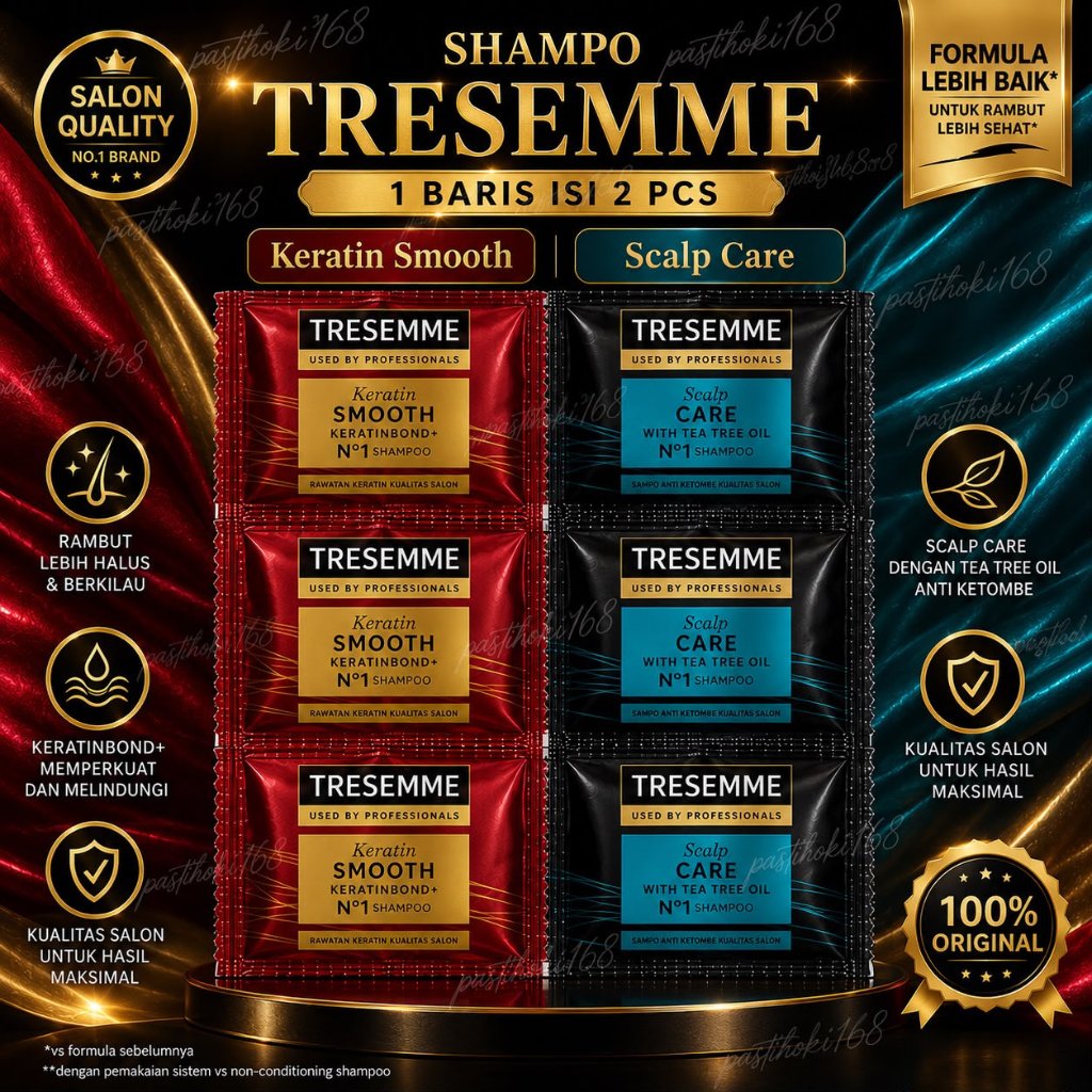 TRESEMME Shampo Sachet 8ml | Shampo Sachet Tresemme | Keratin Smooth | Scalp Care
