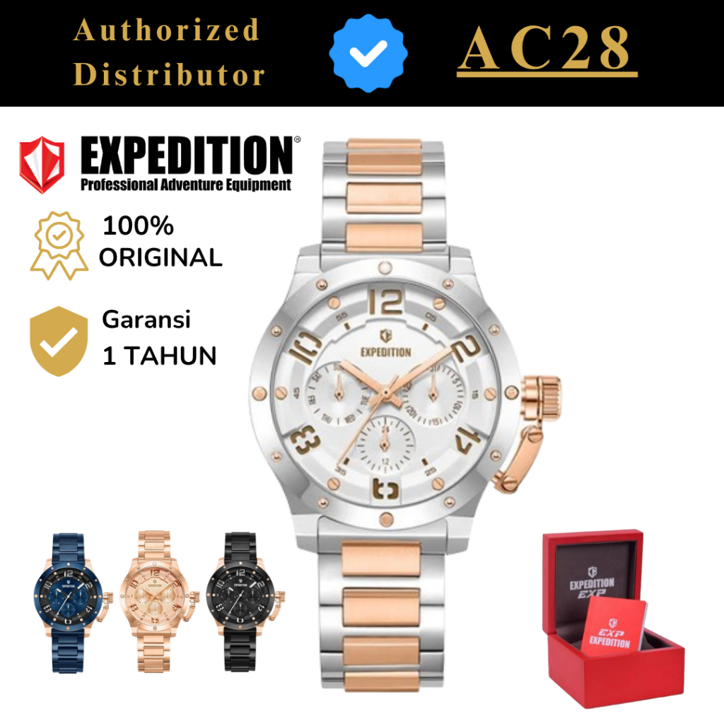 Jam Tangan Wanita Expedition EXP 6381 / E 6381 / E6381 Rantai Original
