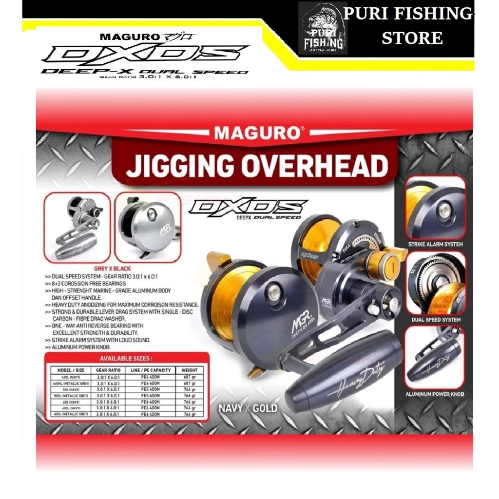 REEL OH MAGURO DEEP-X DS ( DUAL SPEED ) LEFT HANDLE