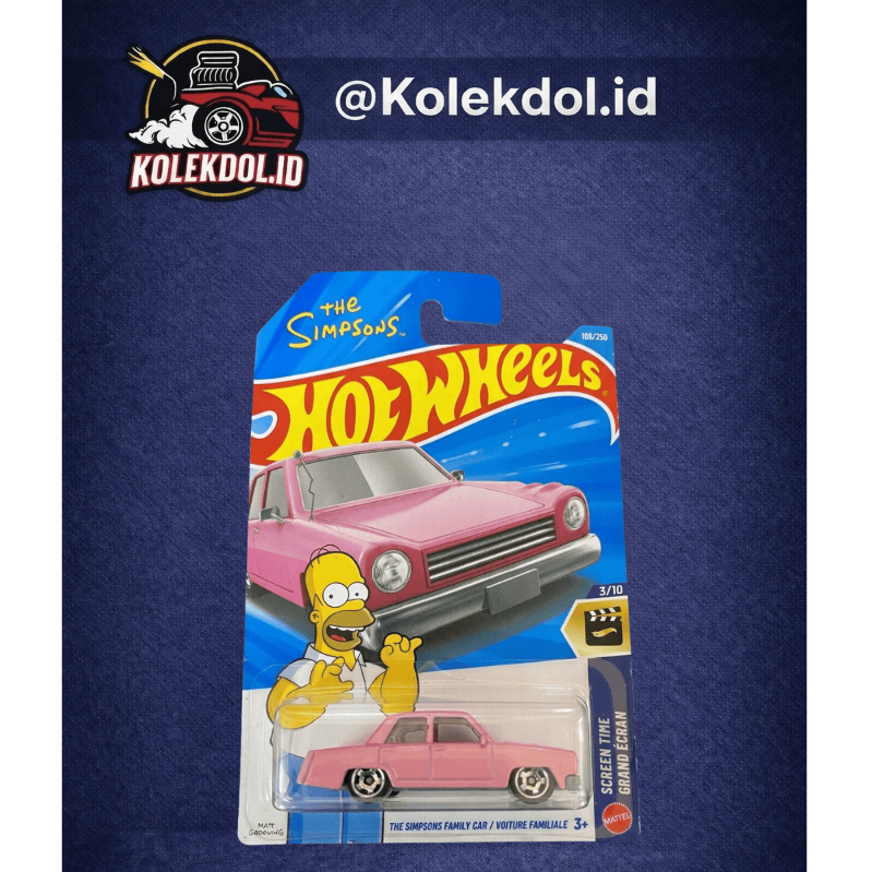 Hot Wheels The Simpsons Family Car / Voiture Familiale - HotWheels Pink - Hot Wheels The Simpsons Pi