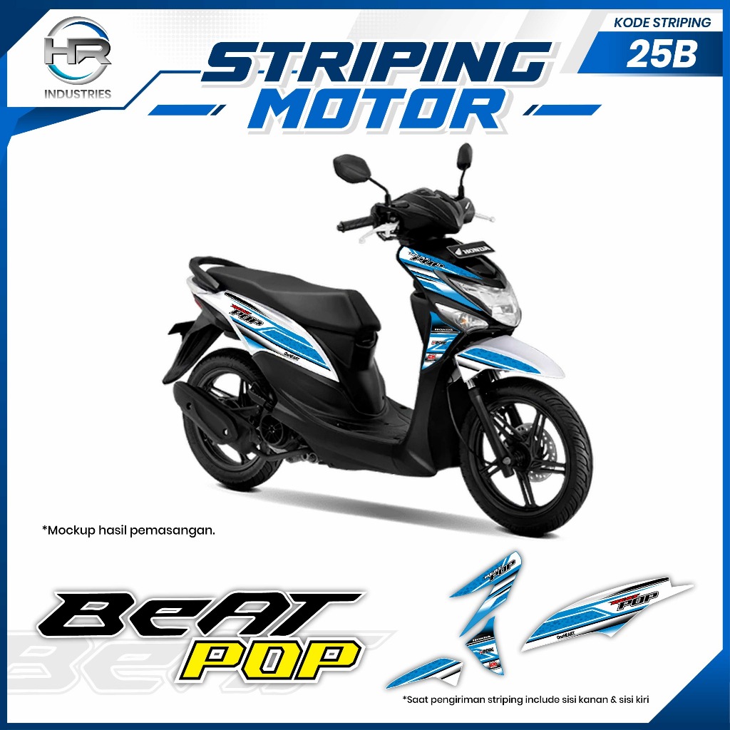 Stiker Striping Honda BeAT POP 2014 2015 2016 2017 2018 2019