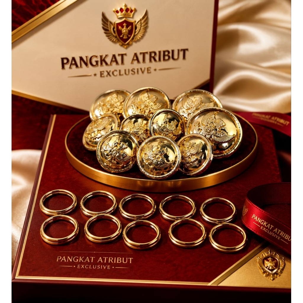 Kancing Pdu Garuda emas / Kancing Pdu Garuda Pleting gold mas asli