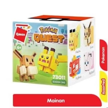 Qman Pokemon Quest Mainan Bricks Anak Assorted 1 pcs