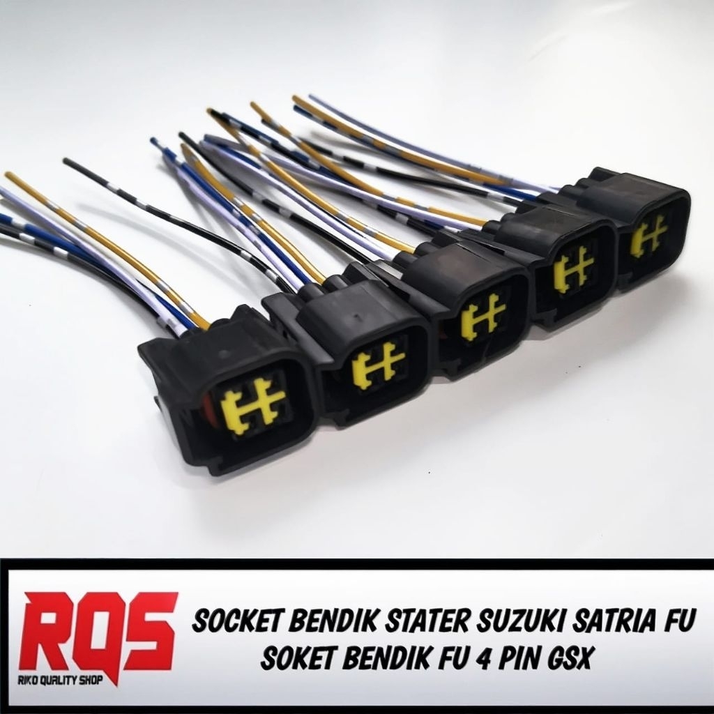 SOKET CDI 4 PIN SOKET BENDIK STATER SATRIA FU 4 PIN WATERPROOF BENDIK STARTER GSX FXR 150
