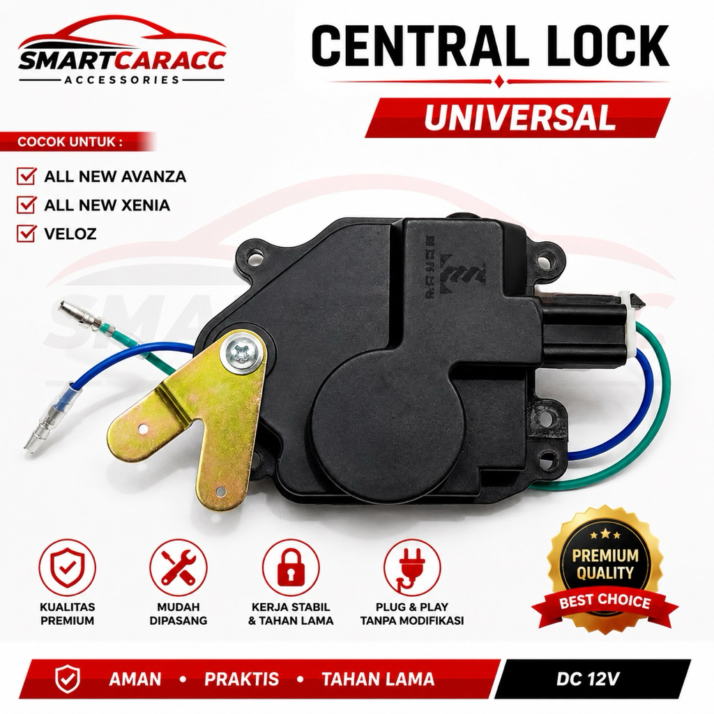 Pistol Central Lock - Central Door Lock Pintu Mobil 2 Kabel All New AvanzaXenia Veloz 2012 -2015 Mod
