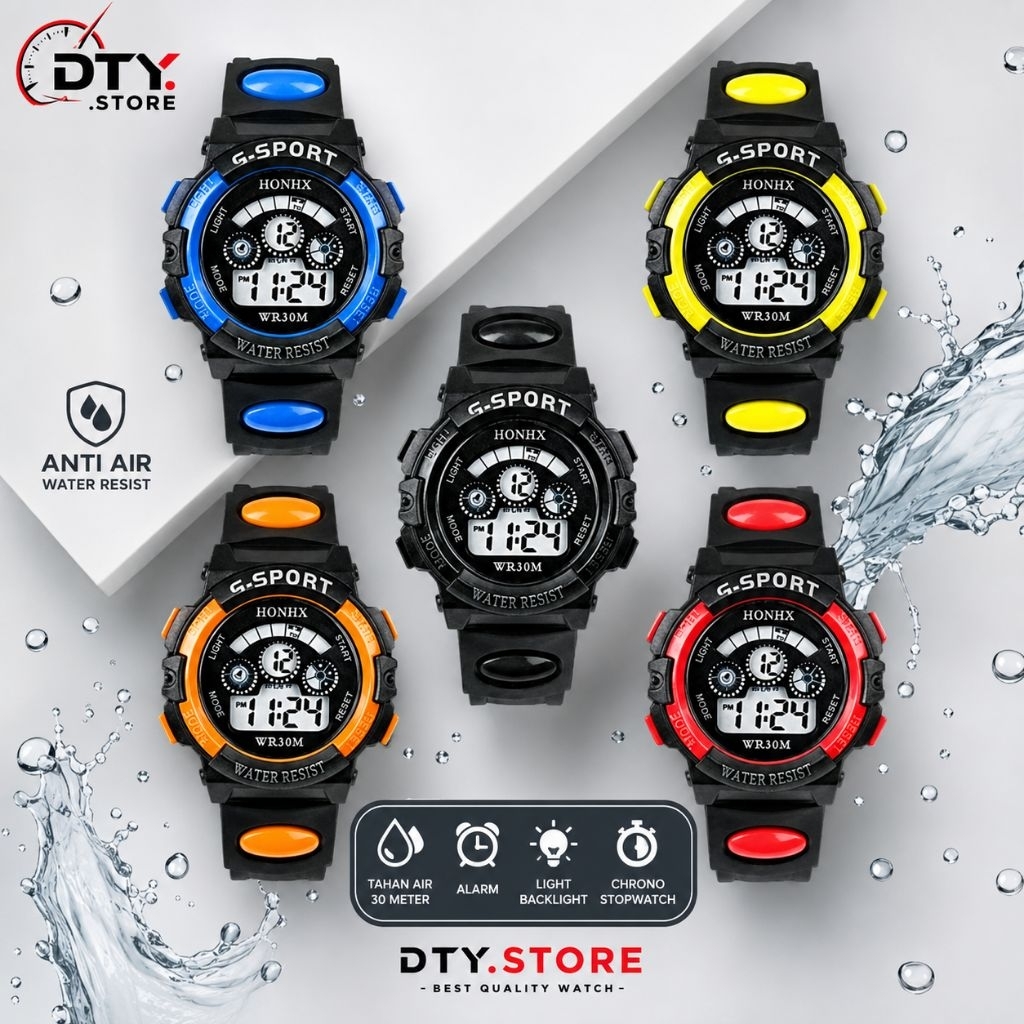Jam Tangan Anak Laki Laki Anti Air Digital Led Bisa Menyala Bahan Rubber Jam Tangan Anak Laki Laki M
