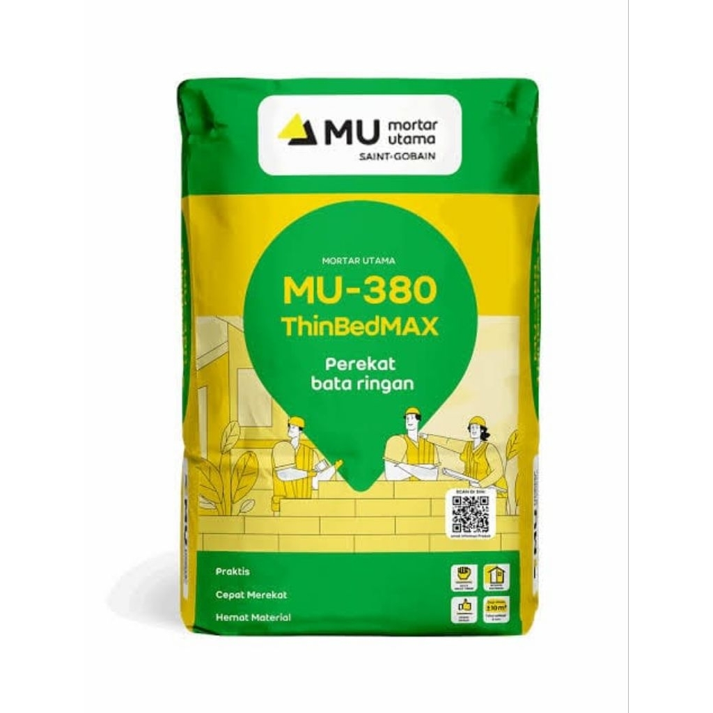 MU380 - MORTAR UTAMA (MU380) PEREKAT HEBEL BATA RINGAN