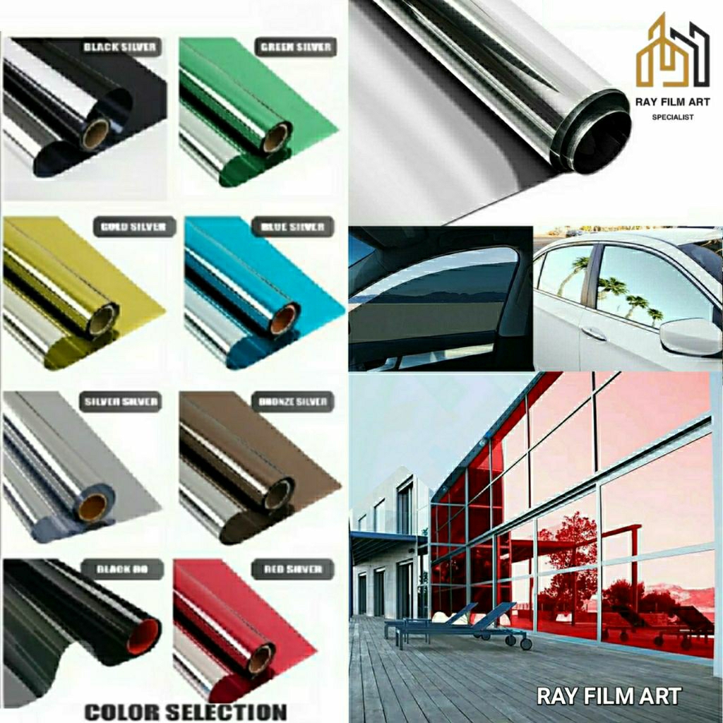 Kaca Film One Way Cermin Kaca Film Jendela Rumah Kaca Film One Way Silver Hitam Peredam Panas