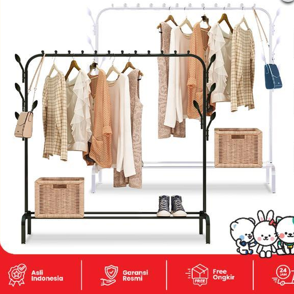 Ikea - Spiko Rak Besi Gantungan Stand Hanger Baju Pakaian