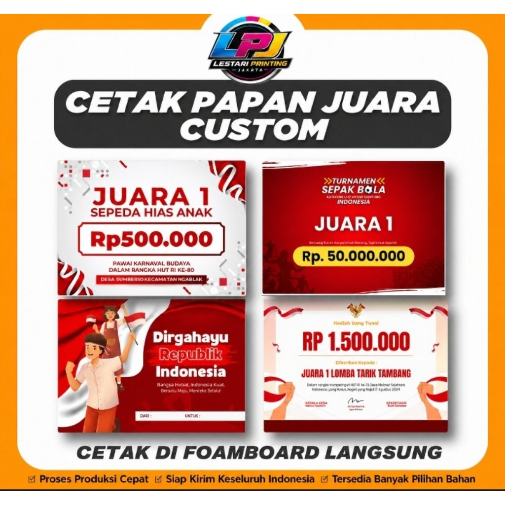 Hanging board foam board promosi / foam KD board sudah termasuk cetakan printing