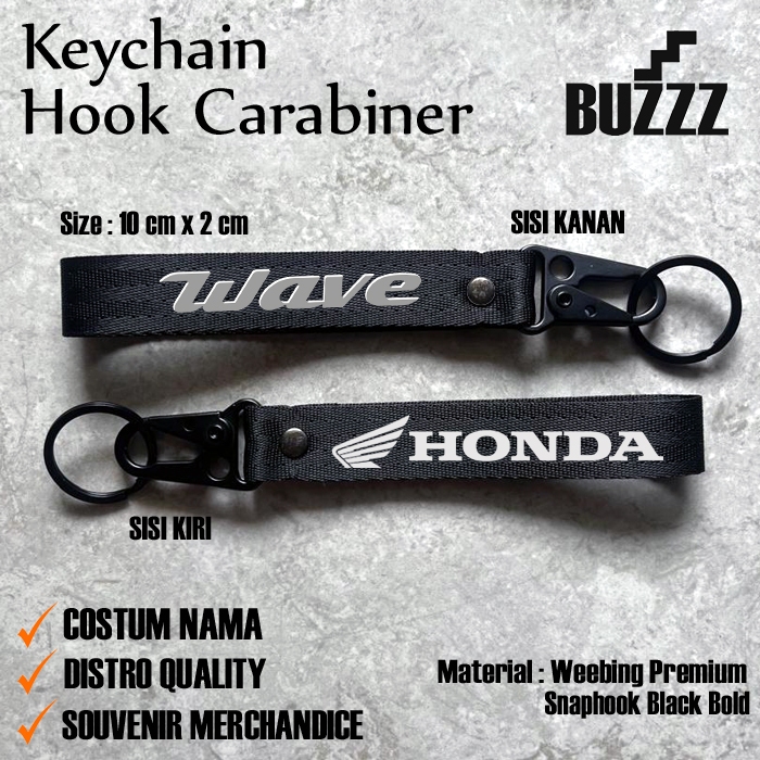 GANTUNGAN KUNCI WAVE - KEYCHAIN HONDA WAVE -  KARABINER HONDA WAVE