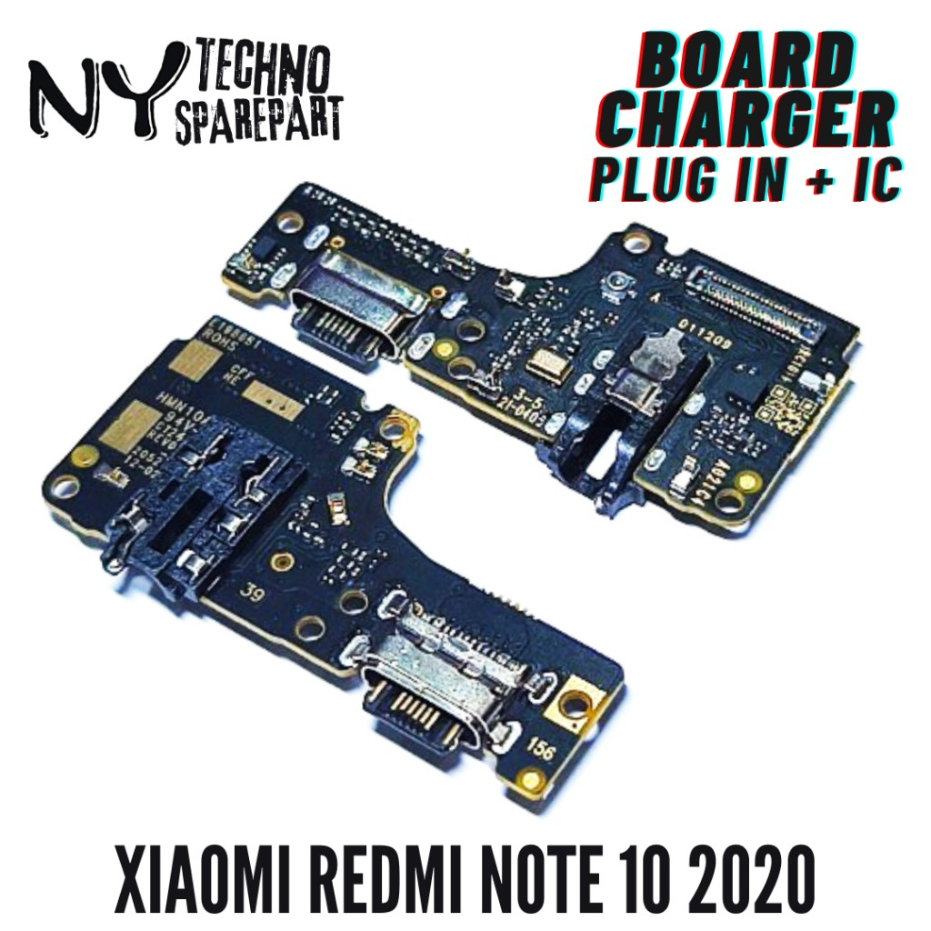 NY BOARD CHARGER + IC XIAOMI REDMI NOTE 10 2020 PLUG IN FLEXI CHARGER