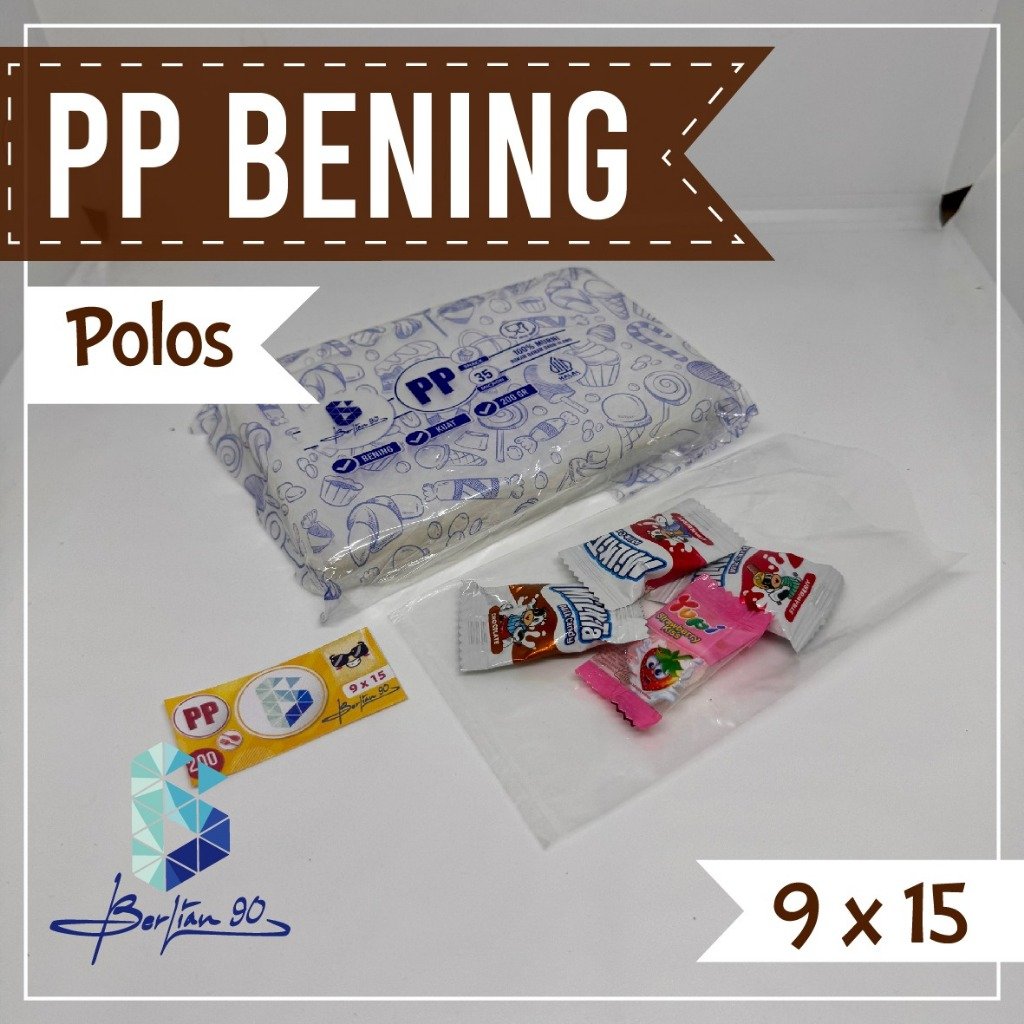Plastik PP bening / Plastik mika / Plastik snack / Plastik coklat