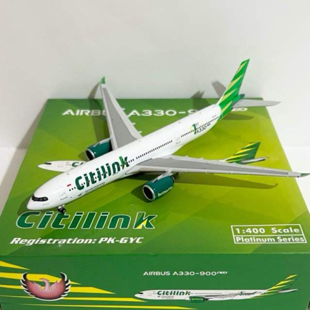 Diecast Pesawat Citilink A330-900neo PK-GYC Phoenix 1:400