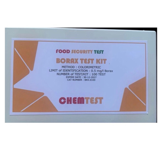 chemtest borax test kit food