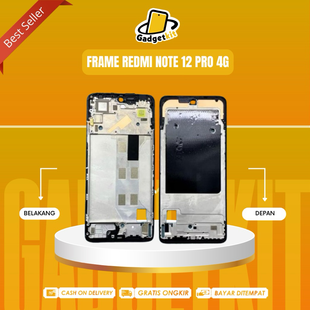 FRAME MIDDLE TULANG TENGAH RANGKA HOUSING LCD XIAOMI REDMI NOTE 12 PRO 4G ORIGINAL COPOTAN