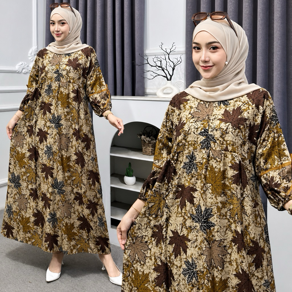 Dress Mahalini Bahan Rayon Premium Adem Nyaman Busui Friendly