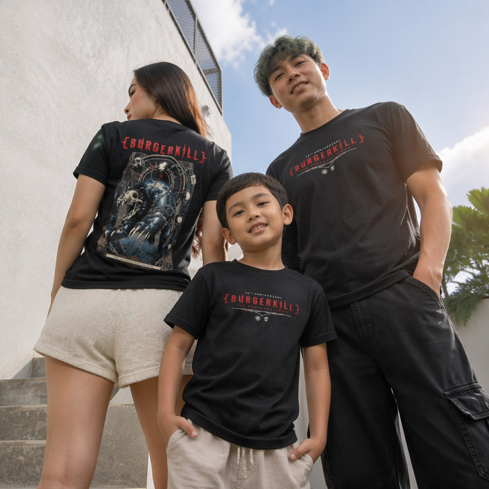Kaos Band Burgerkill x Maternal Uprising Tshirt 100% Cotton | Bisa untuk Kaos Ayah Anak | Bisa Untuk