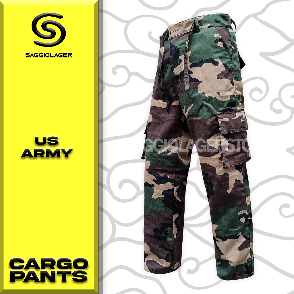 Celana PDL Cargo Outdoor Loreng Camo US army