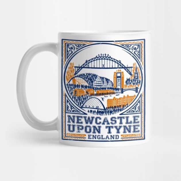 Newcastle Upon Tyne Skyline With Tyne Bridge - Newcastle Tea Mug