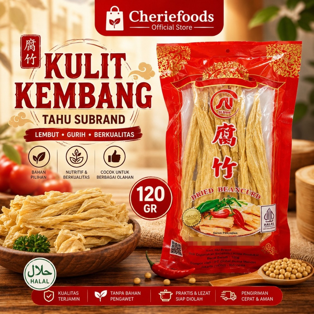 Dried Beancurd 120gr – Kulit Kembang Tahu Kering – Halal