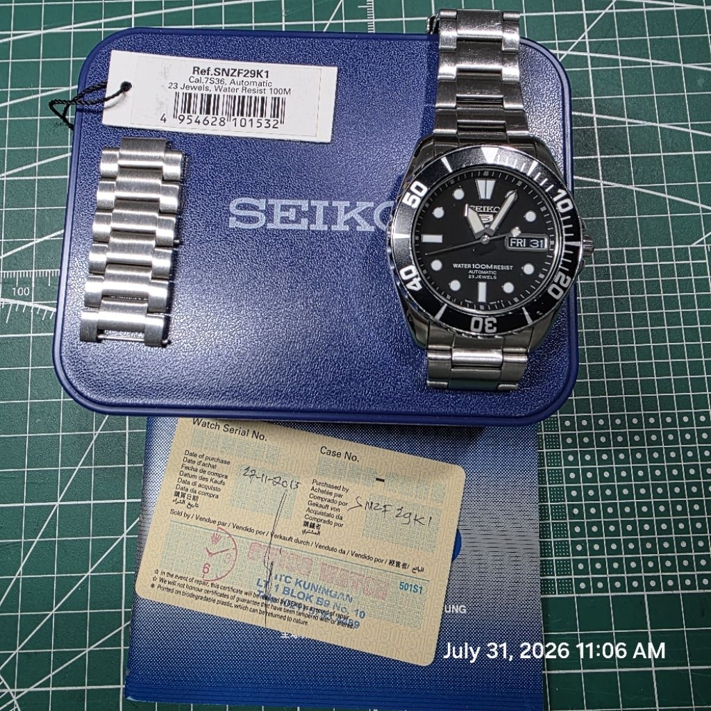 Seiko SNZF29 K1 (Baby Sea Urchin) Original Second