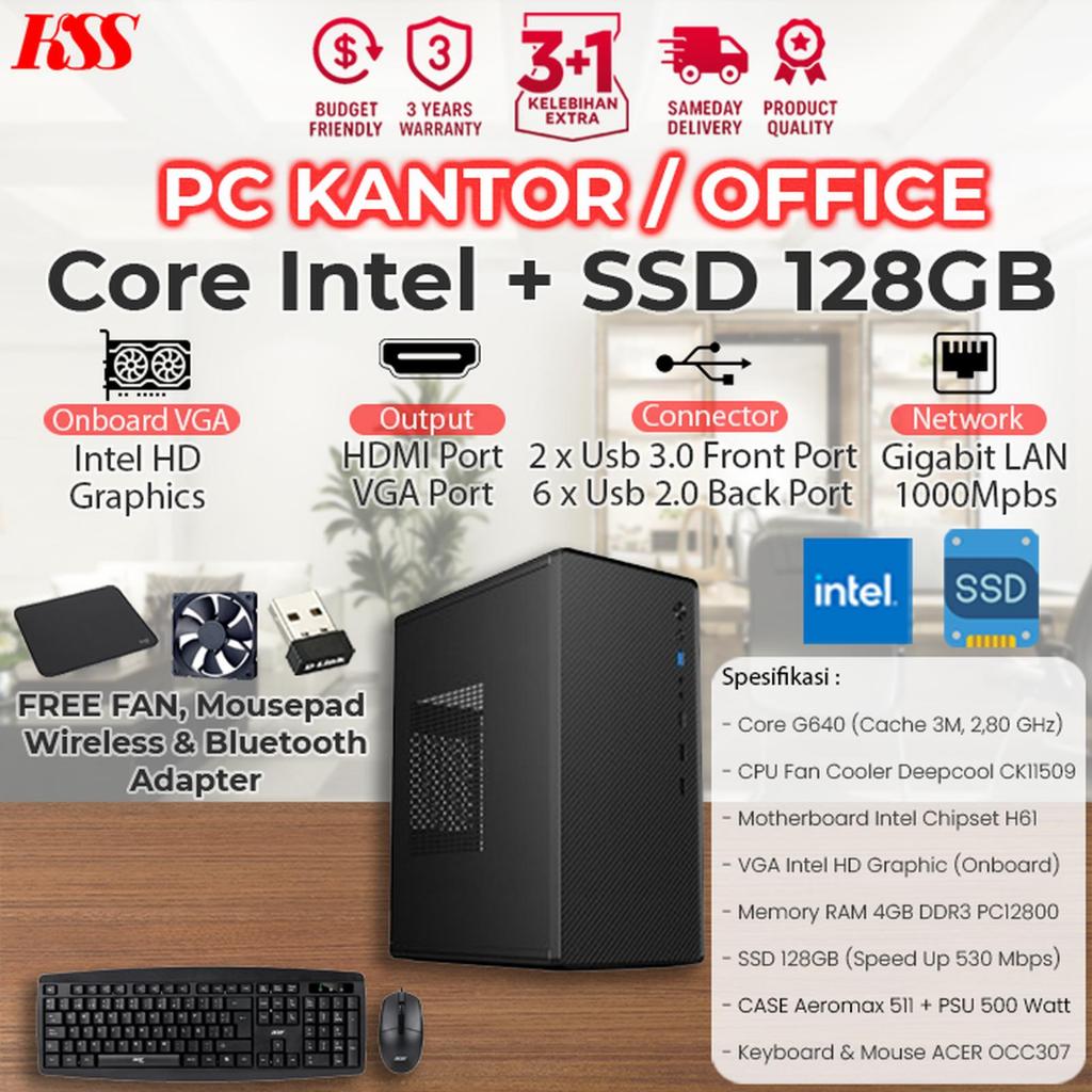 [Baru]Komputer/PC Rakitan Dual Core Untuk Kantor Siap Pakai
