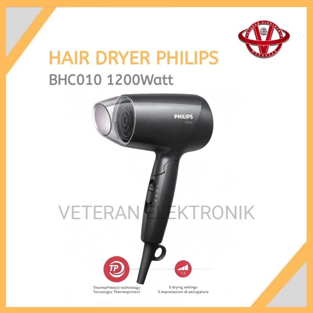 Hair Dryer PHILIPS BHC010 1200w / Pengering Rambut