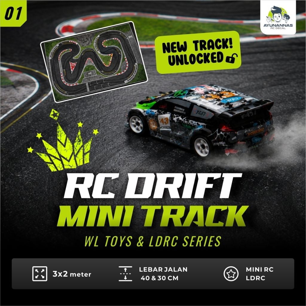 RC Drift Track Mat 3x2M LDRC & Mini RC Drift