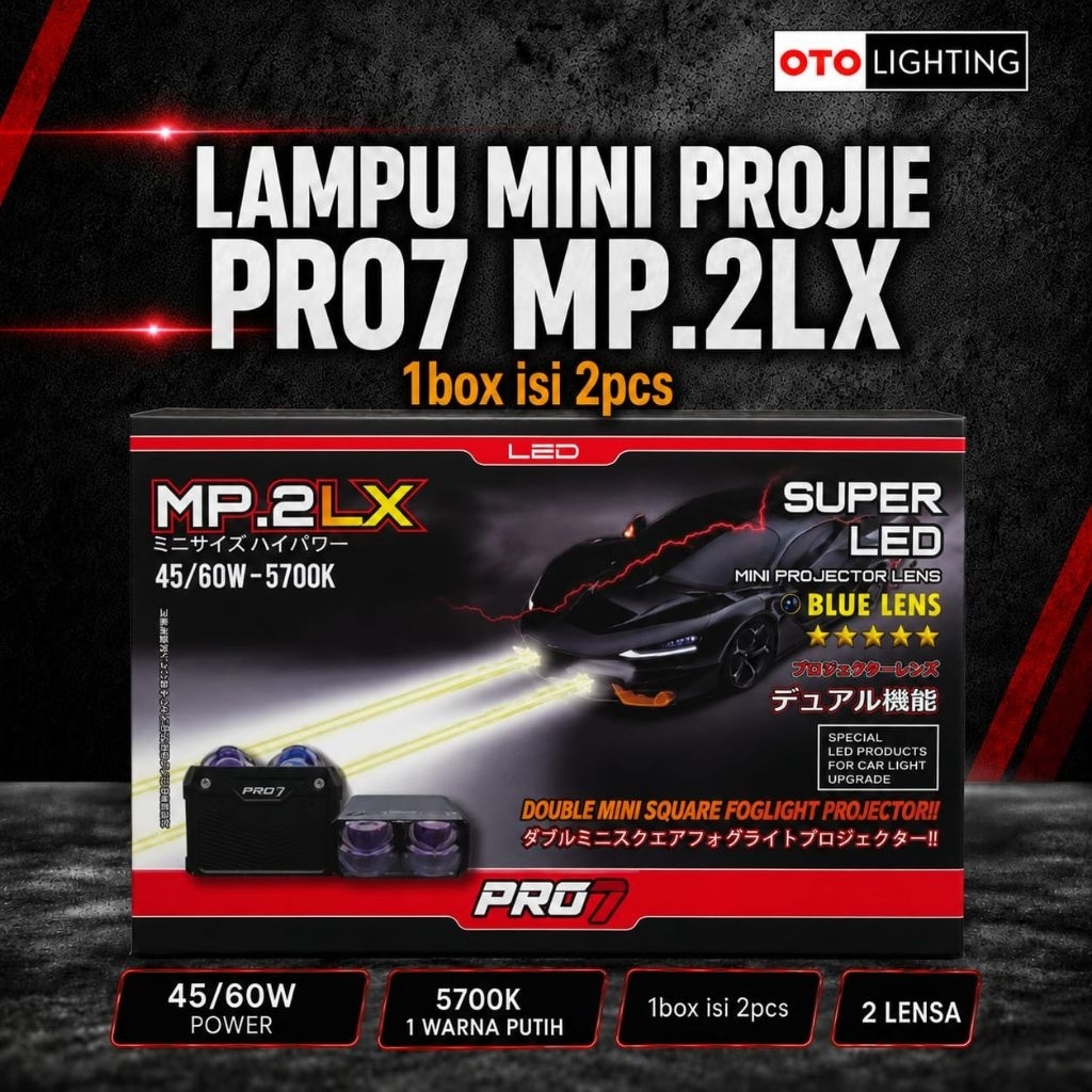OTOLIGHTING - Lampu Mini Projector PRO7 MP.2LX Laser | MP2LX Mini Laser 2 Mata
