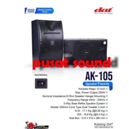 Speaker DAT AK 105 / AK105 Speaker Pasif 10 Inc original