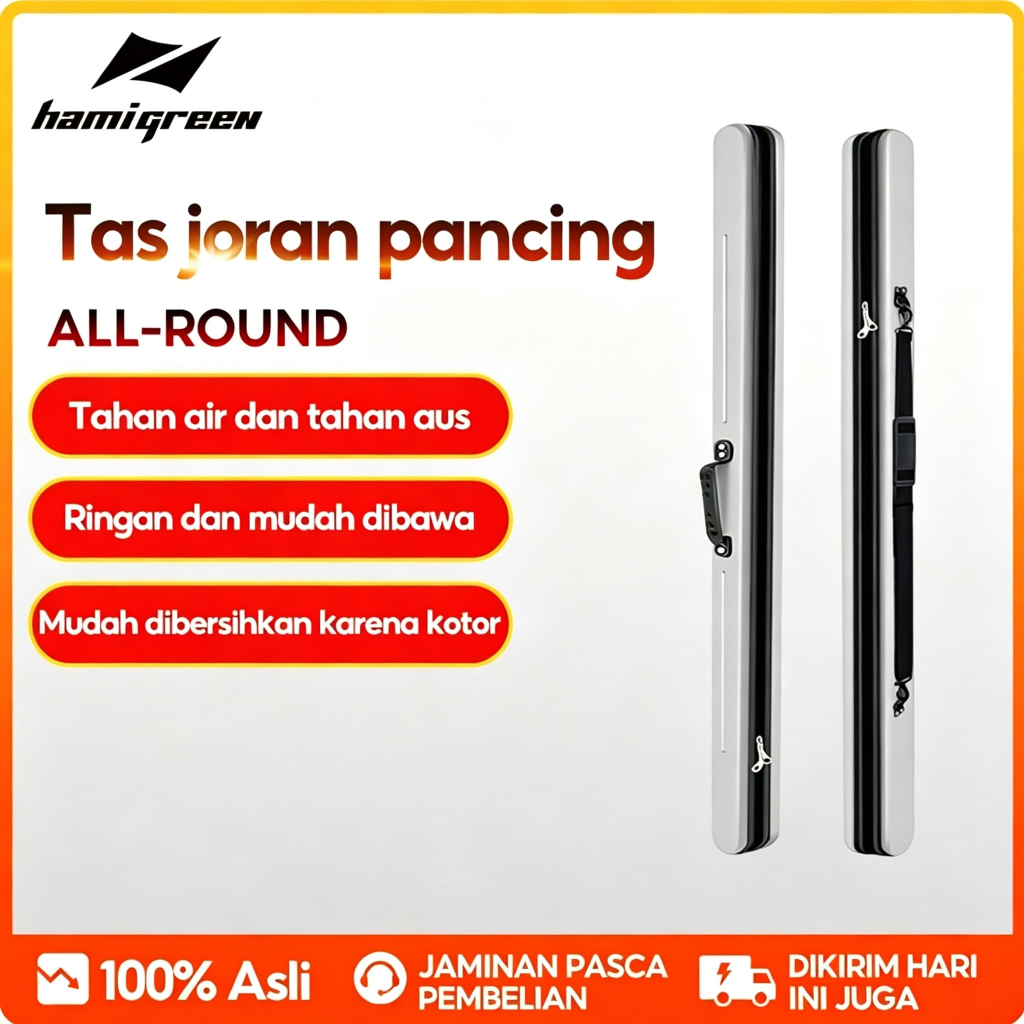 Hamigreen Tas Pancing Hardcase Tas Joran Hard Case Hard Rod Case Ajustable Pelindung Joran Kelas Pre