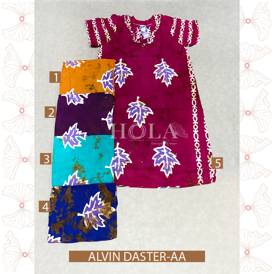 HOLA_FASH | Daster Alvin, daster batik, baju tidur, piyama daster, daster adem, baju rumah