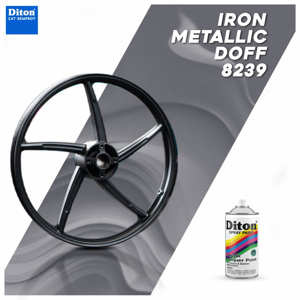 Pilox Diton Abu Abu Metalik Buram Diton Standar Iron Metalik Doff || Cat Semprot Body Motor Velg Mot