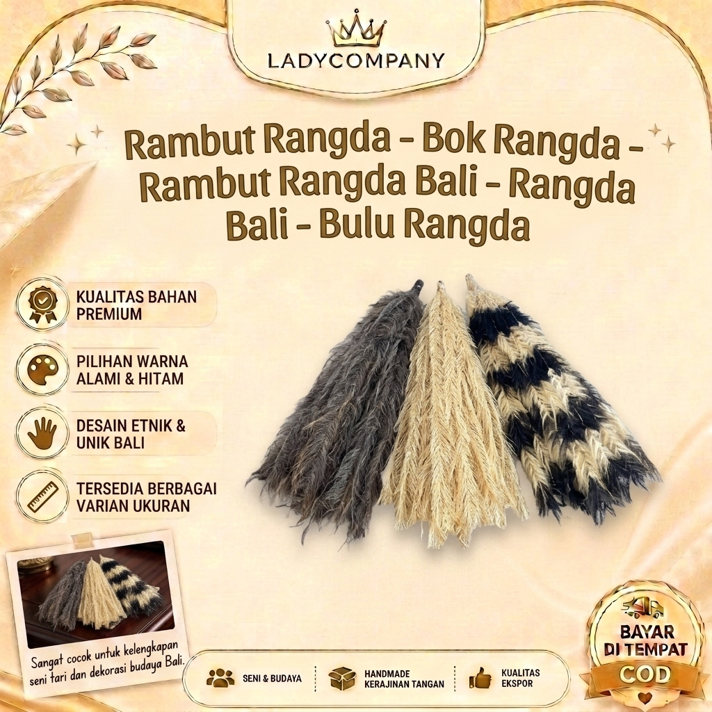 Rambut Rangda - Bok Rangda - Rambut Rangda Bali - Rangda Bali - Bulu Rangda - Bulu BEST PRODUK 