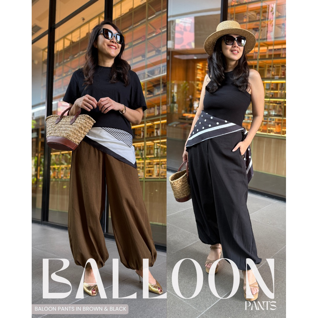 BALLOON PANTS | linen pants | celana balon | celana aladin | bohemian | harem | fashion bangkok