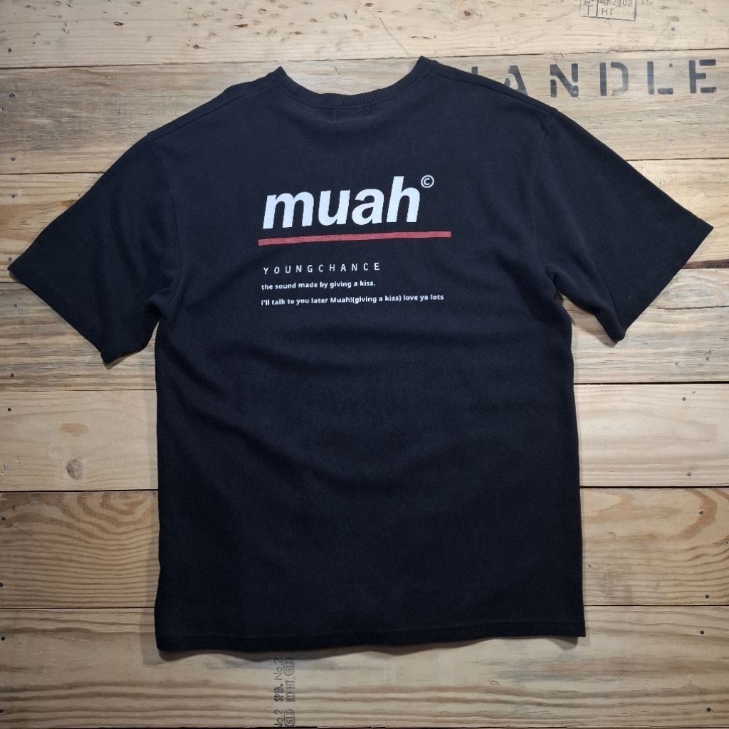Kaos Oblong Hitam Muah Muah Tshirt Muah Muah