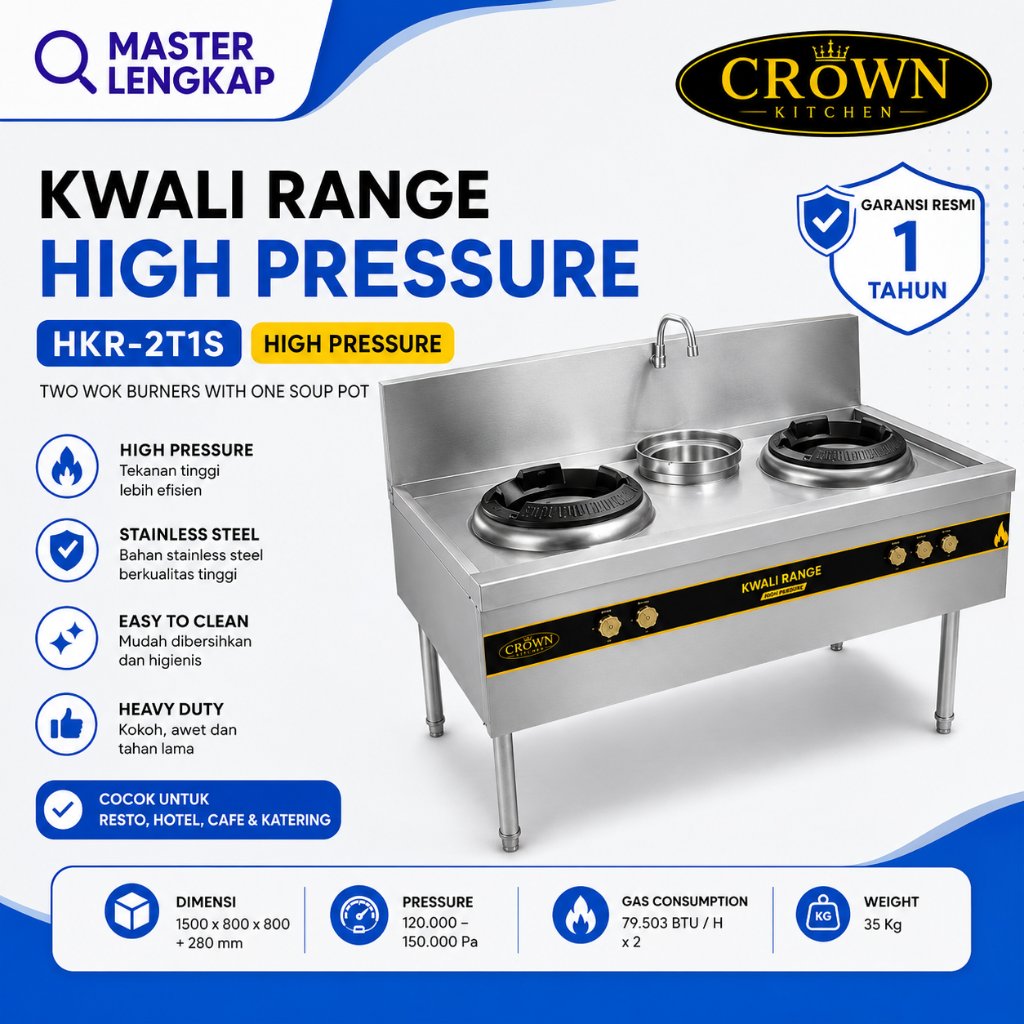 CROWN Gas Kwali Range (High Pressure) HKR-2T1S / HKR 2T1S / HKR2T1S - JABODETABEK