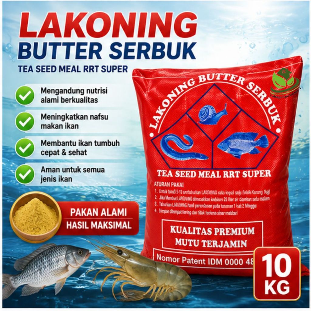 Saponin/lakoning 10 kg Teh ikan Racun ikan Predator Kolam dan tambak