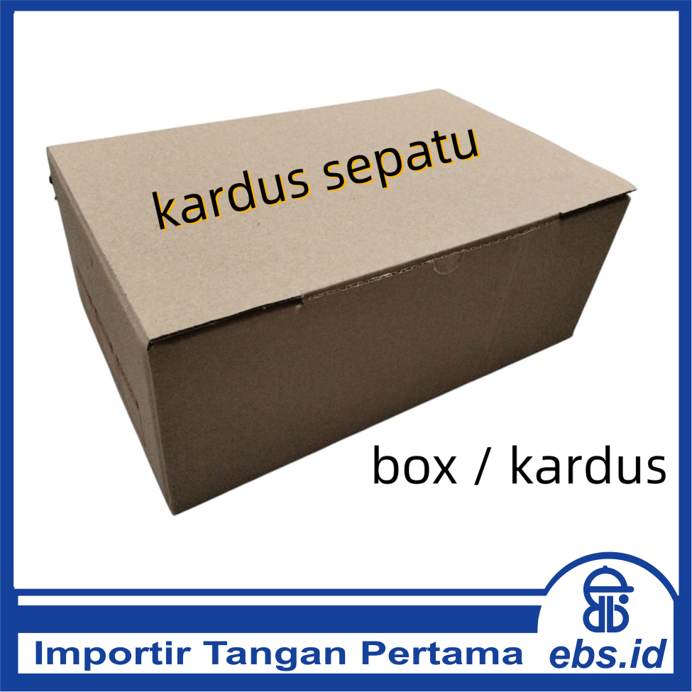EBS - Kardus Sepatu Kotak Sepatu Polos Karton Box Coklat Packing Sepatu Packing Sandal Kotak Sepatu 
