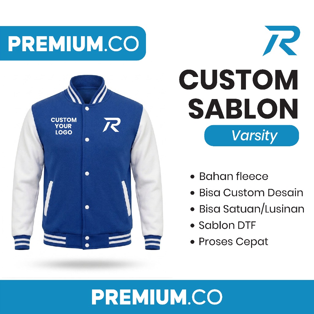 Custom Sablon Jaket Varsity / Jaket Baseball / Sablon Jaket Baseball