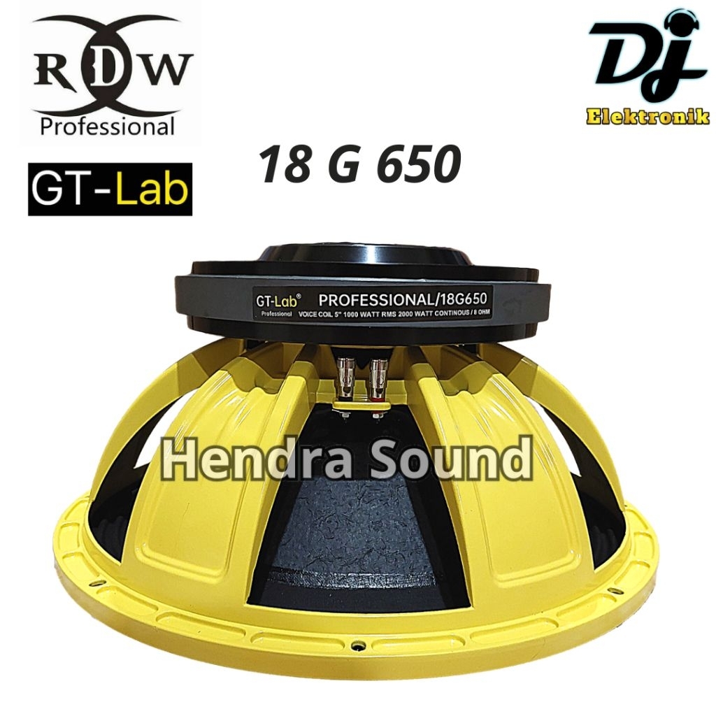 Speaker Komponen RDW GT Lab 18 G650 / 18G650 / G 650 / 18 G 650 - 18 inch